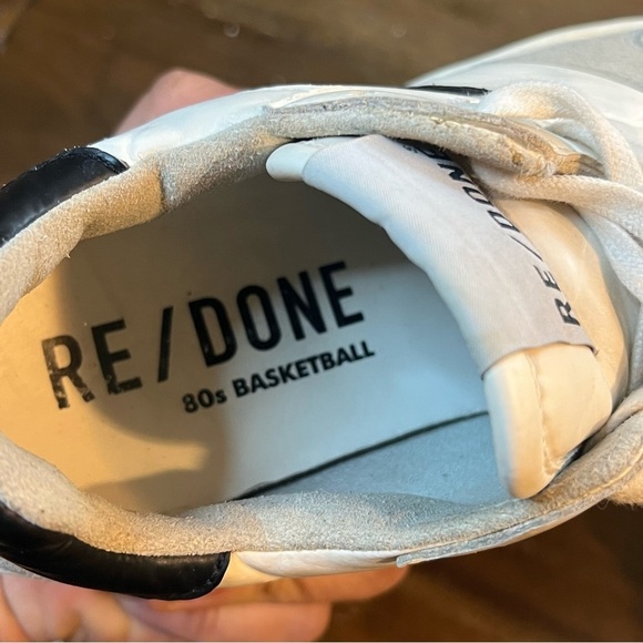 Re/Done 80’s Basketball Low Top Sneakers 6 - Picture 7 of 9